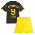 Borussia Dortmund Sebastien Haller #9 Kopio Lastenvaatteet Vieras Pelipaita Lasten 2023-24 Lyhyet Hihat (+ shortsit)